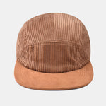 Corduroy Flat Brim Soft Top Baseball Cap