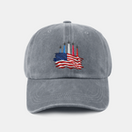 Patriotic USA Jet Flyover Print Washed Baseball Cap