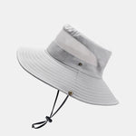 Summer Mesh Breathable Outdoor Mountaineering Big Brim Bucket Hat