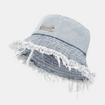Distressed Frayed Edge Cowboy Bucket Hat