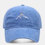 Mountain Embroidered Washed Distressed Baseball Cap