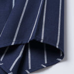 Long Sleeve Stripe Cotton Button Up Shirt & Straight Leg Linen Pants