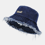 Distressed Frayed Edge Cowboy Bucket Hat