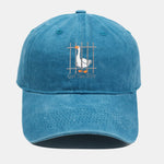 Funny Silly Goose Embroidered Washed Baseball Cap