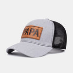 PAPA Faux Leather Label Baseball Cap
