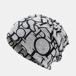Letter Print Urban Ethnic Turban Hat