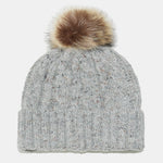 Warm Knitted Hat With Pompom