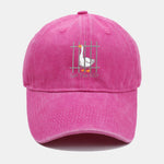 Funny Silly Goose Embroidered Washed Baseball Cap