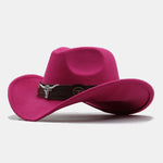 Bull Adorned Bohemian Felt Cowboy Hat