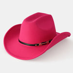 Leather Belt Decor Cowboy Hat