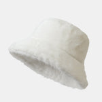 Faux Mink Fur Wide Brim Plush Bucket Hat