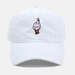Rude Duck Embroidery Washed Baseball Cap