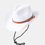 Western Cowboy Style Sun Visor Breathable Straw Hat