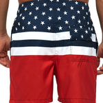 Stars And Stripes Print Swim Shorts