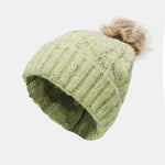 Warm Knitted Hat With Pompom