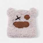 Fluffy Bear Ear Design Cute Beanie Hat Suitable For Autumn Winter