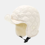 Winter Thickened Plush Warm Earflap Hat Reversible Design For Wearing On Both Sides