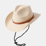 Western Cowboy Style Sun Visor Breathable Straw Hat