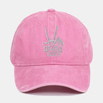 Skull Embroidery Pattern Vintage Distressed Washable Baseball Cap