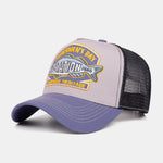 Vintage Fishing Embroidery Mesh Baseball Cap