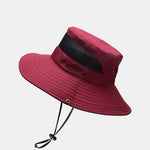 Summer Mesh Breathable Outdoor Mountaineering Big Brim Bucket Hat