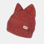 Unisex Cat Ear Shaped Plush Elastic Knitted Hat