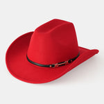Leather Belt Decor Cowboy Hat