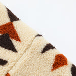 Relax Fit Tribal Geometry Teddy Hoodie