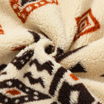 Relax Fit Tribal Geometry Teddy Hoodie