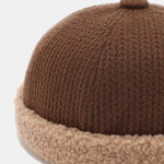 Men Retro Autumn And Winter Thickened Stitching Rimless Hat