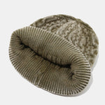 Retro Twist Jacquard Warm Knitted Hat