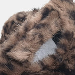 Plush Leopard Print Warm Baseball Cap