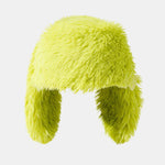 Cute Cartoon Rabbit Ear Decor Soft Furry Warm Plush Hat With Fun Designer