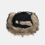 Faux Fur And Lambskin Fleece Patchwork Winter Thickened Warm Earflap Hat