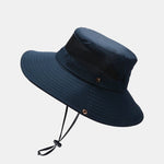 Summer Mesh Breathable Outdoor Mountaineering Big Brim Bucket Hat