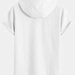 Kangaroo Pocket Ribbed Hooded T-Shirt