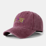 Leopard New York Print Washed Baseball Cap