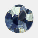 Contrast Denim Western Cowboy Hat
