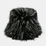 Faux Fox Fur Thickened Fur Plush Bucket Hat