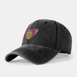 Colorful Leopard Heart Print Washed Baseball Cap