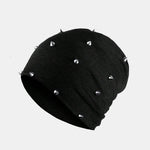 Vintage Punk Style Lightweight Warm Rivet Beanie Hat