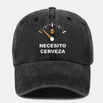 Need Beer Print Washed Baseball Cap