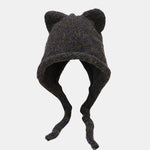 Cute Hat With Cat Ears And Braids For Winter Outdoor Warmth