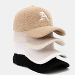 Embroidered Letter Pattern Plush Baseball Cap