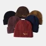 Dachshund Embroidered Pattern Thick And Warm Knitted Hat