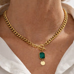 Emerald Pendant Necklace