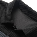 Contrast Corduroy Polo Sweatshirt & Corduroy Jogger Pants