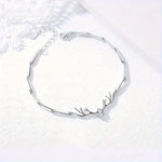 Deer Horn Heart Bracelet with Zircon