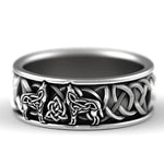 Viking Wolf Ring Statement Piece