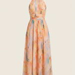 Esther - Vestido Halter con Estampado Acuarela